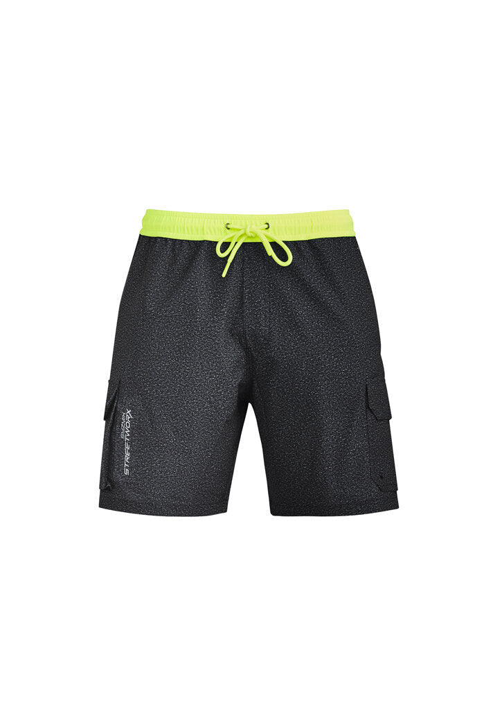 Syzmik Men's Streetworx Stretch Work Board Shorts in Khaki