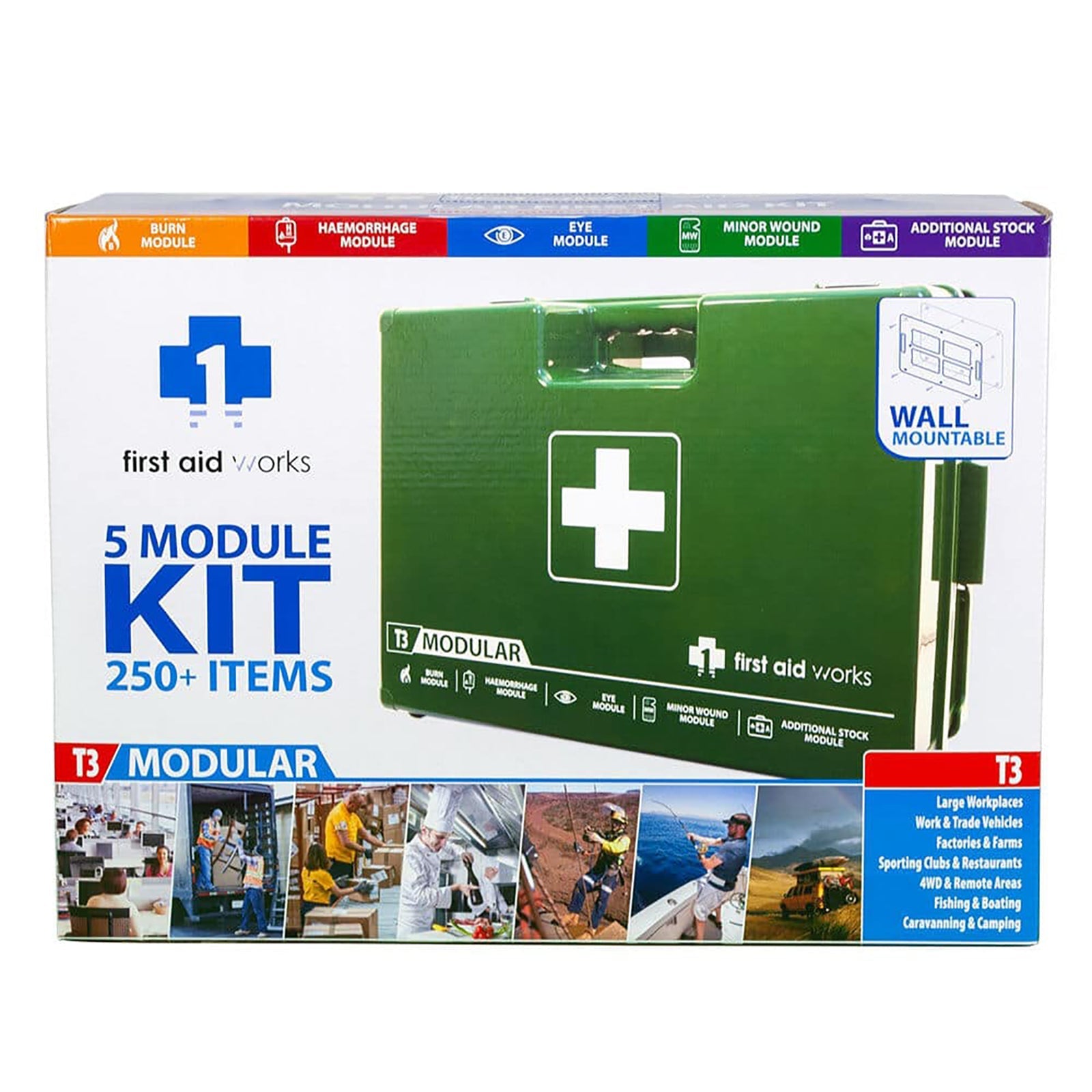 Module Hard Case Wall Mountable Toolbox Modular Tier 3 First Aid Kit - SunSafe Australia