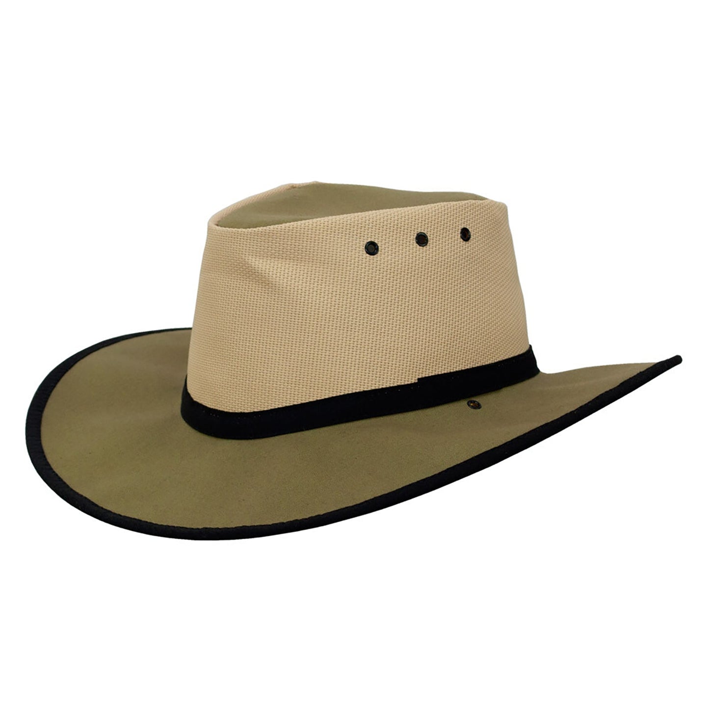 Newcastle Hats Canning Breeze/Mesh Khaki Medium (56 - 57cm) - SunSafe Australia