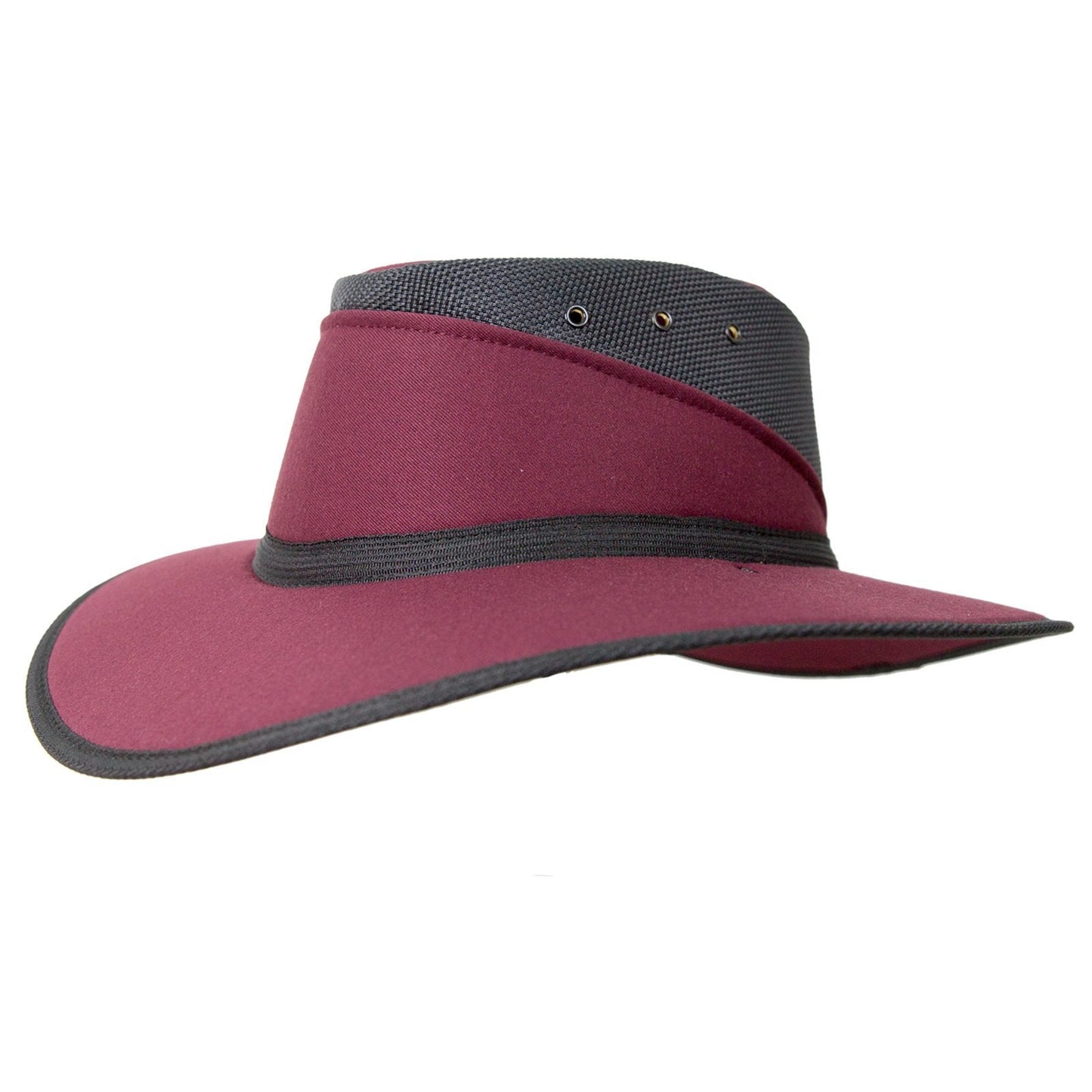 Newcastle Hats Endeavour Hat Breeze Mesh Burgundy Extra Large (60 - 61cm) - SunSafe Australia