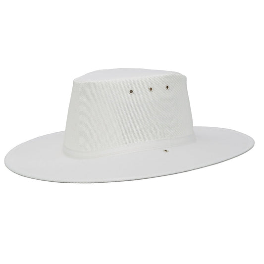 Newcastle Hats Gibson Breeze Mesh Hat White 11cm XL Brim