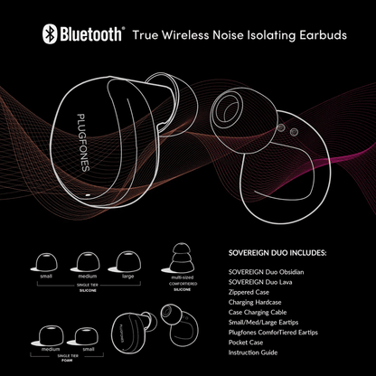Plugfones® Sovereign™ Duo Wireless Earbuds - SunSafe Australia