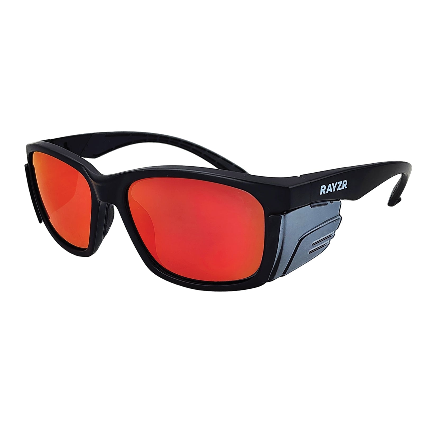 Rayzr Polarised Medium Impact Safety Sun Glasses with Integrated Side Shields - SunSafe Australia