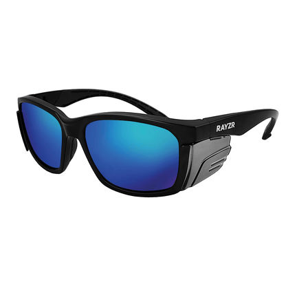 Rayzr Polarised Medium Impact Safety Sun Glasses with Integrated Side Shields - SunSafe Australia