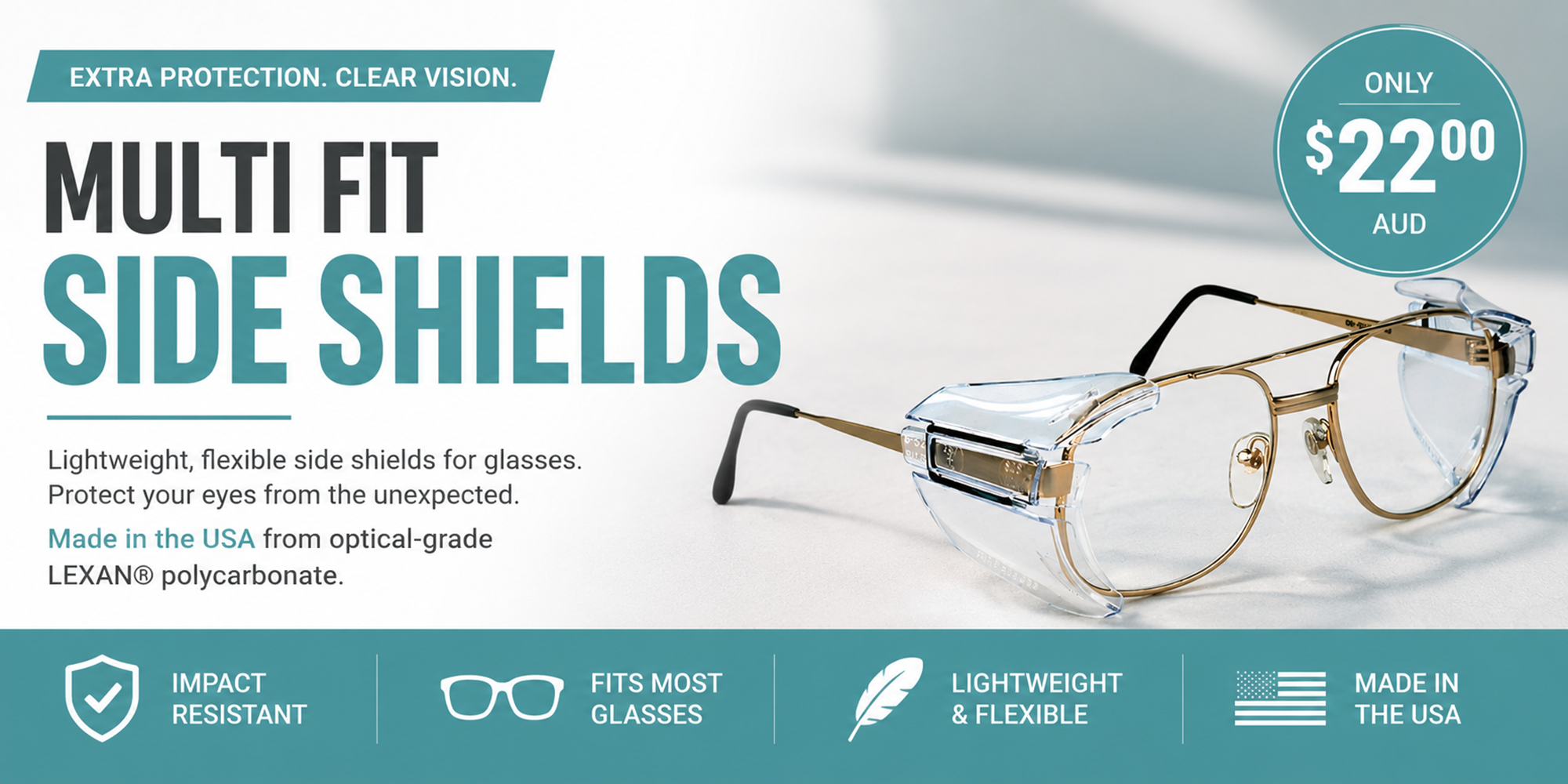 Glasses with Side Shields in Australia by SunSafe Australia
