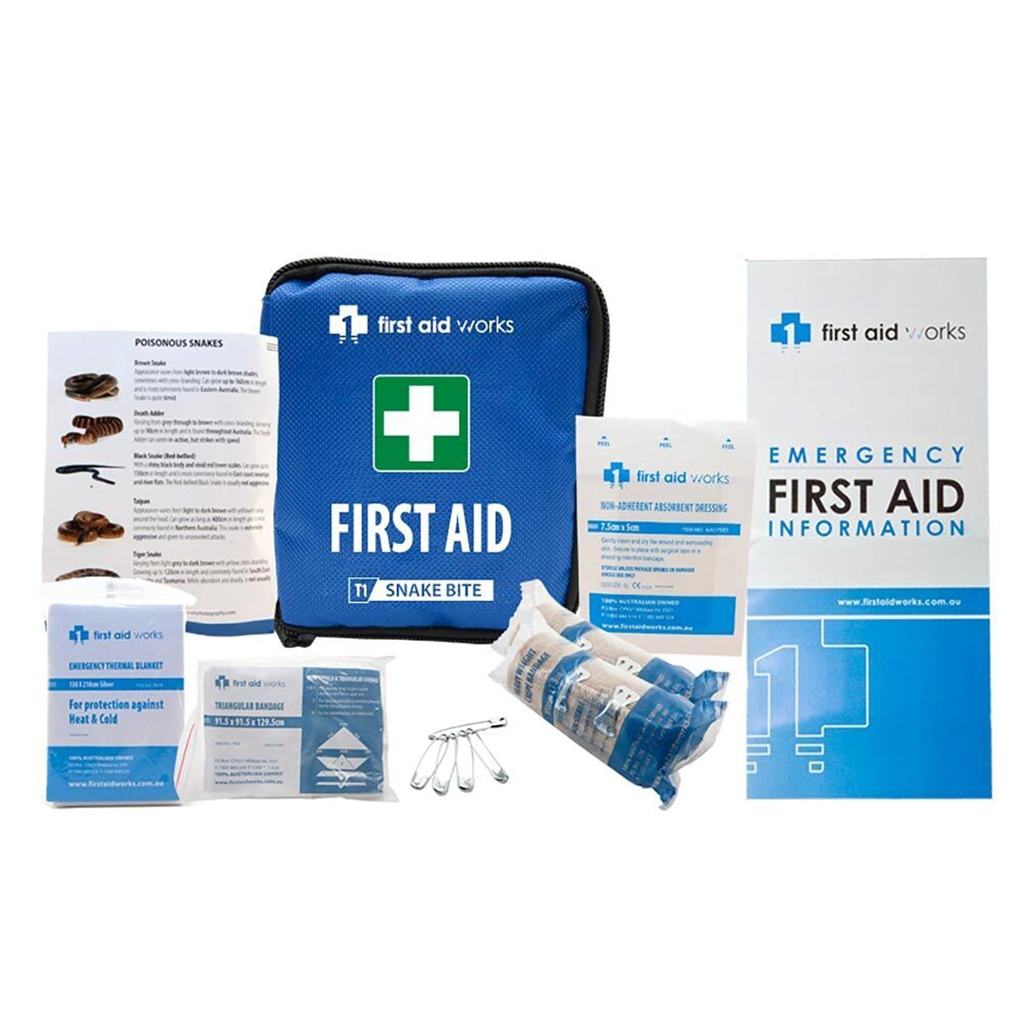 Snake Bite Small Portable Tier 1 First Aid Kit - SunSafe Australia