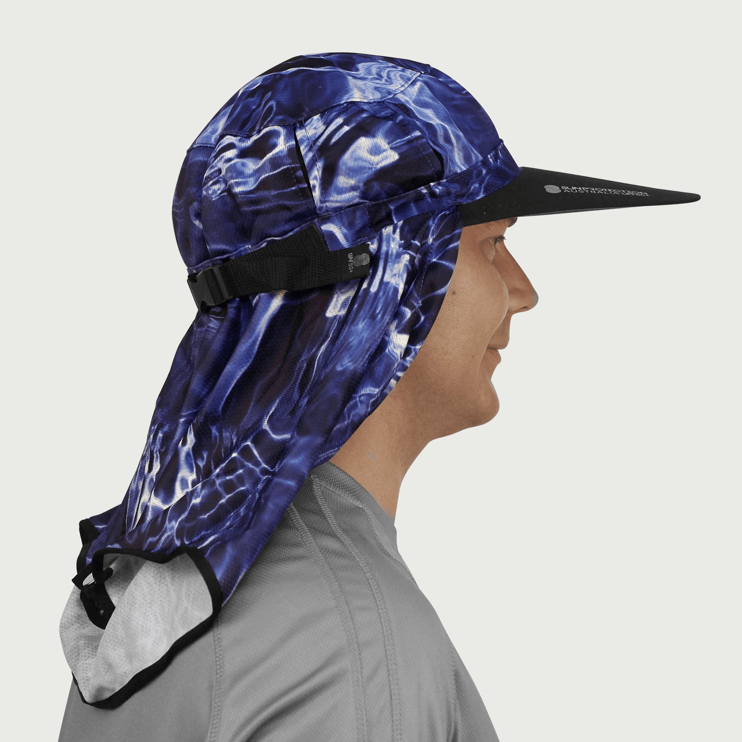 Sun Protection Australia UPF 50+ Adapt - A - Cap Water Ripple - SunSafe Australia