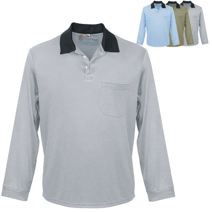 Sun Protection Australia UPF 50+ Men's Polo with Breast Pocket - SunSafe Australia