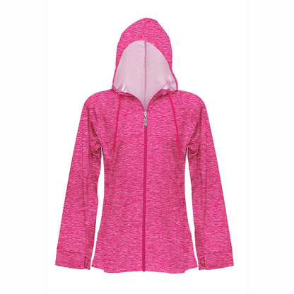 UPF 50+ Unisex Full Zip Hoodie in Mottled Marine