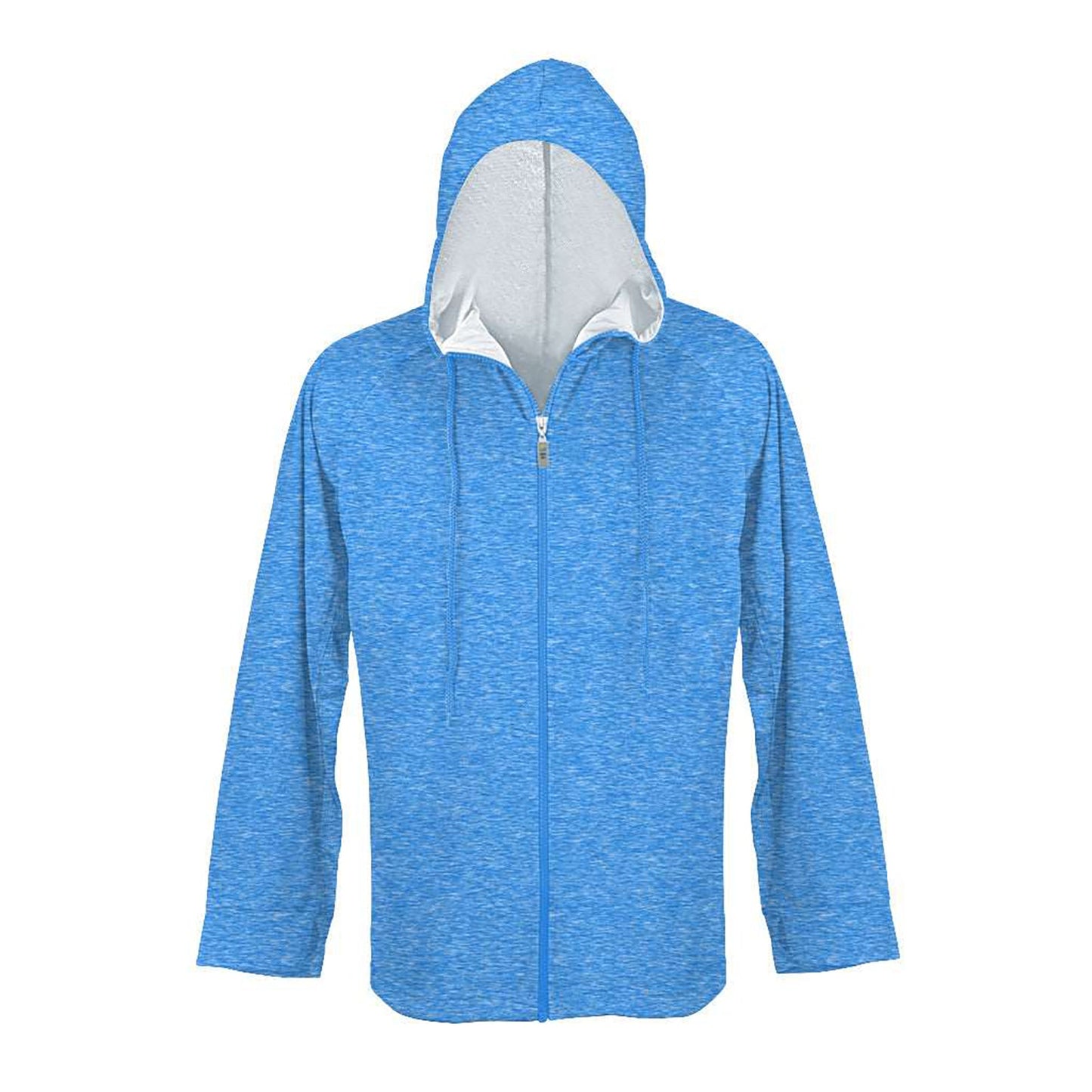 UPF 50+ Unisex Full Zip Hoodie in Mottled Marine