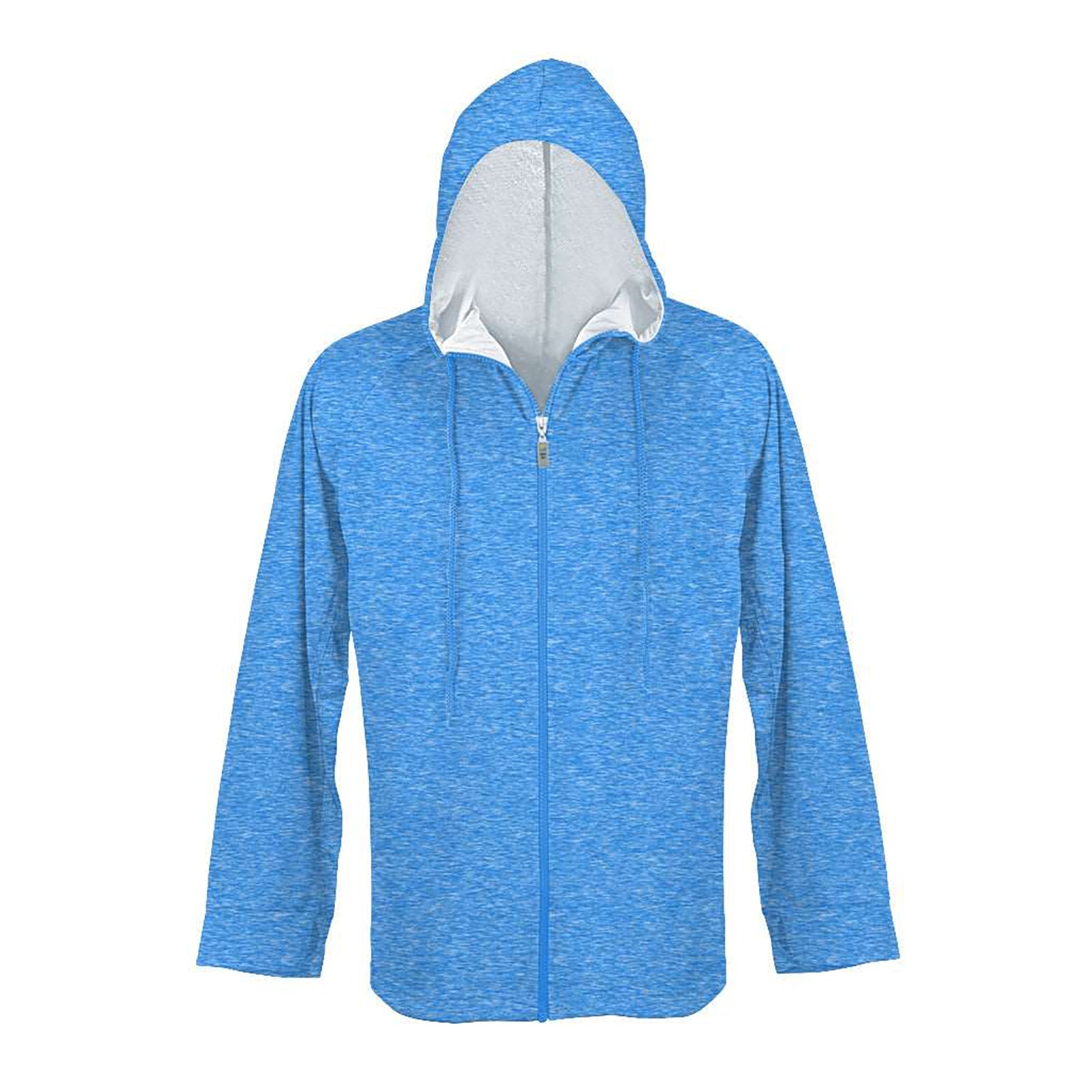 UPF 50+ Unisex Full Zip Hoodie in Mottled Marine