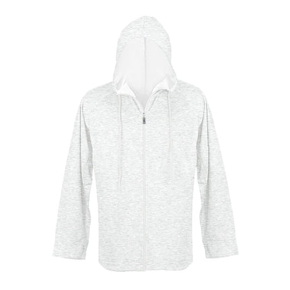 UPF 50+ Unisex Full Zip Hoodie in Mottled Marine