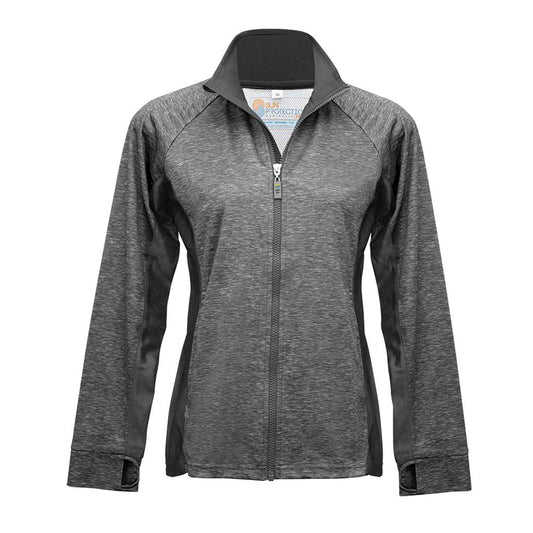 UPF 50+ Women's Full Zip Jacket in Mottled Lilly