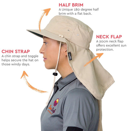 Tammin Hat with Flap UVeto Australia - SunSafe Australia
