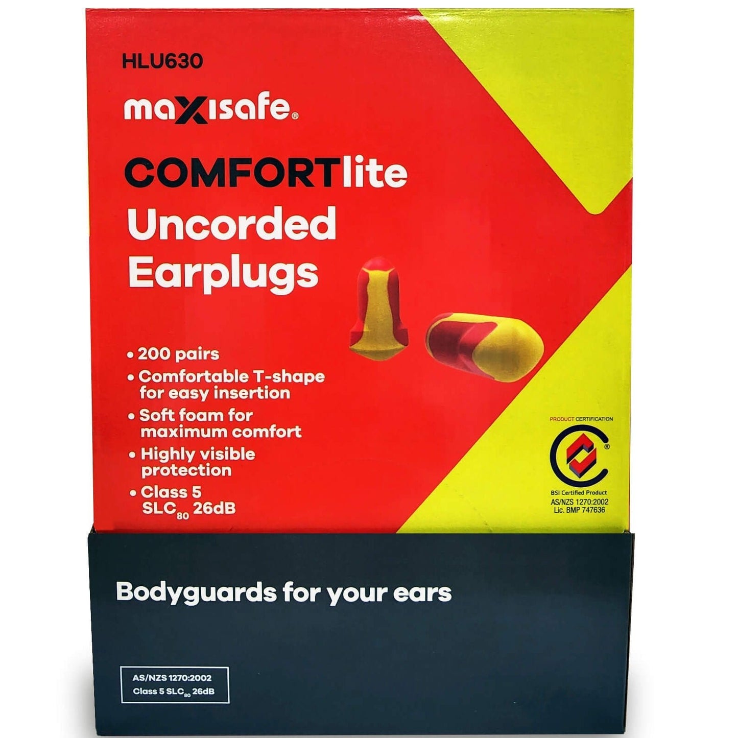 Uncorded Earplugs COMFORTlite T - Shaped Class 5 - SunSafe Australia