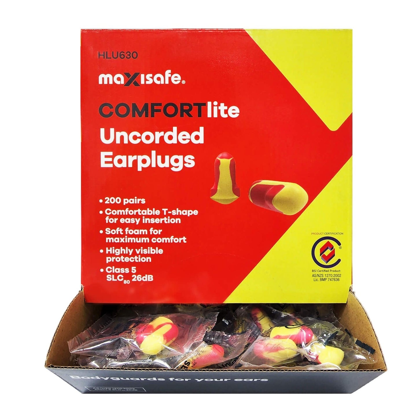 Uncorded Earplugs COMFORTlite T - Shaped Class 5 - SunSafe Australia