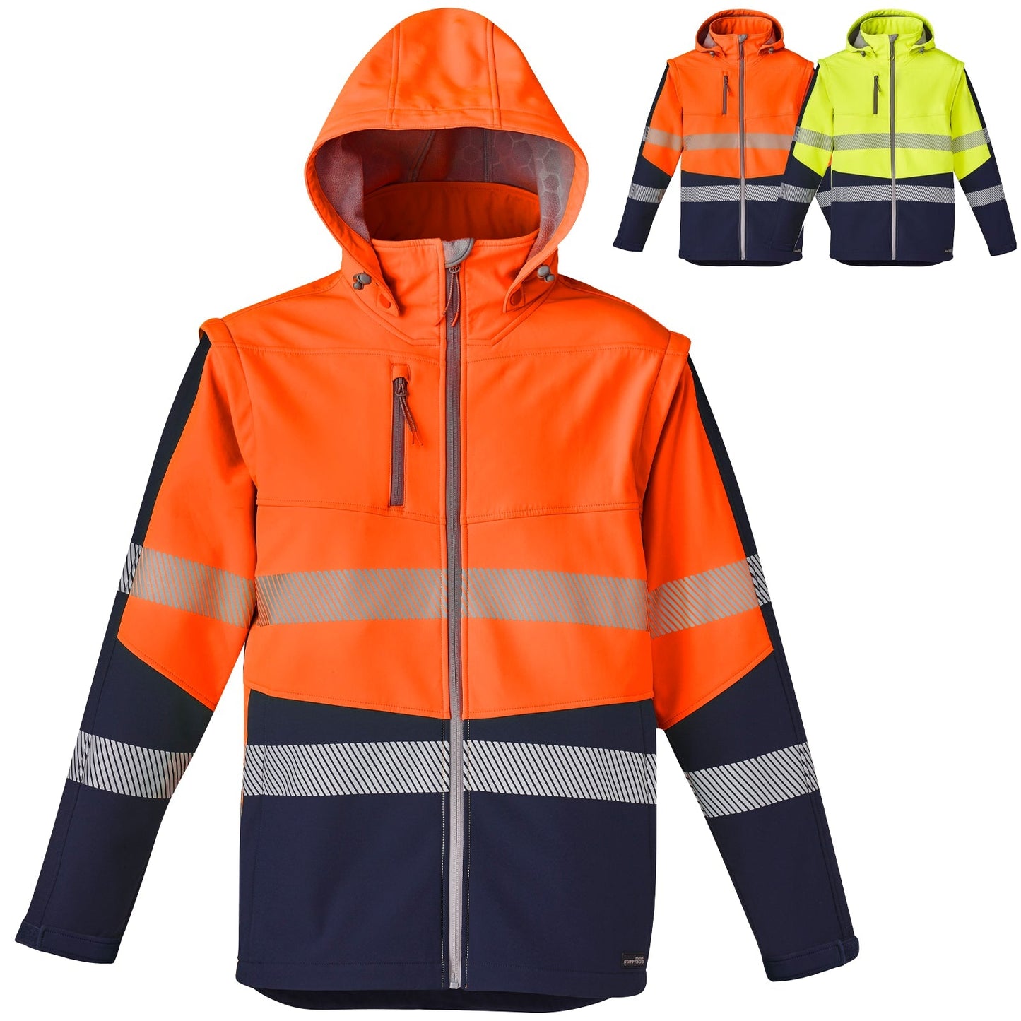 Unisex 2 - in - 1 Softshell Waterproof Work Jacket – Stretch Fabric with Segmented Tape - SunSafe Australia