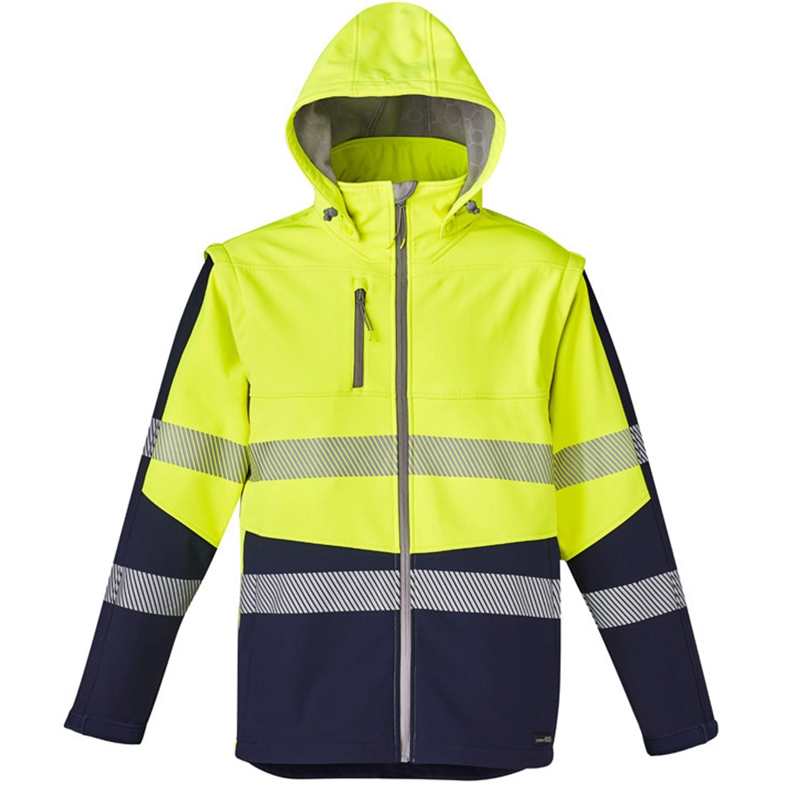 Unisex 2 - in - 1 Softshell Waterproof Work Jacket – Stretch Fabric with Segmented Tape - SunSafe Australia
