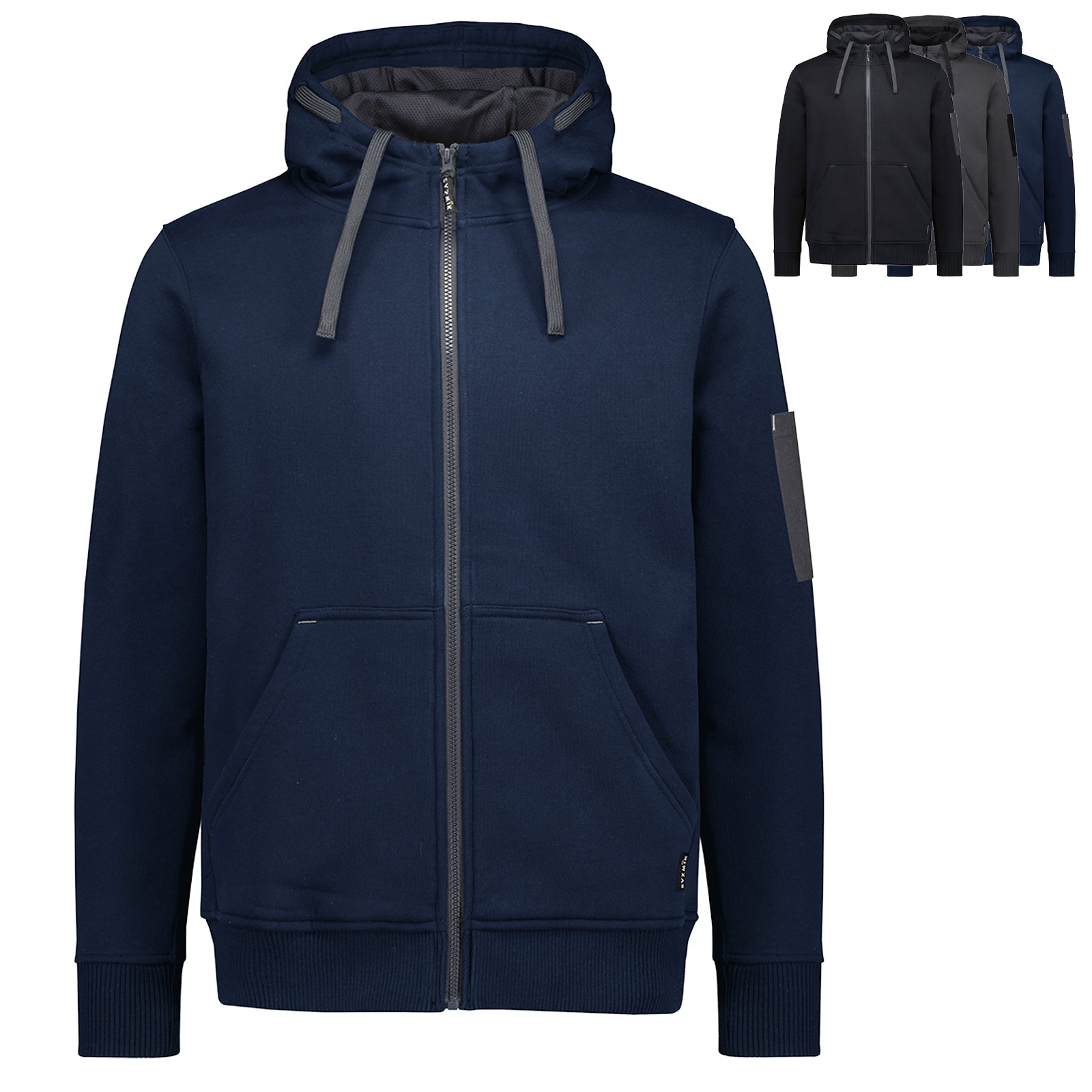 Unisex Full Zip Multi - Pocket Hoodie - SunSafe Australia