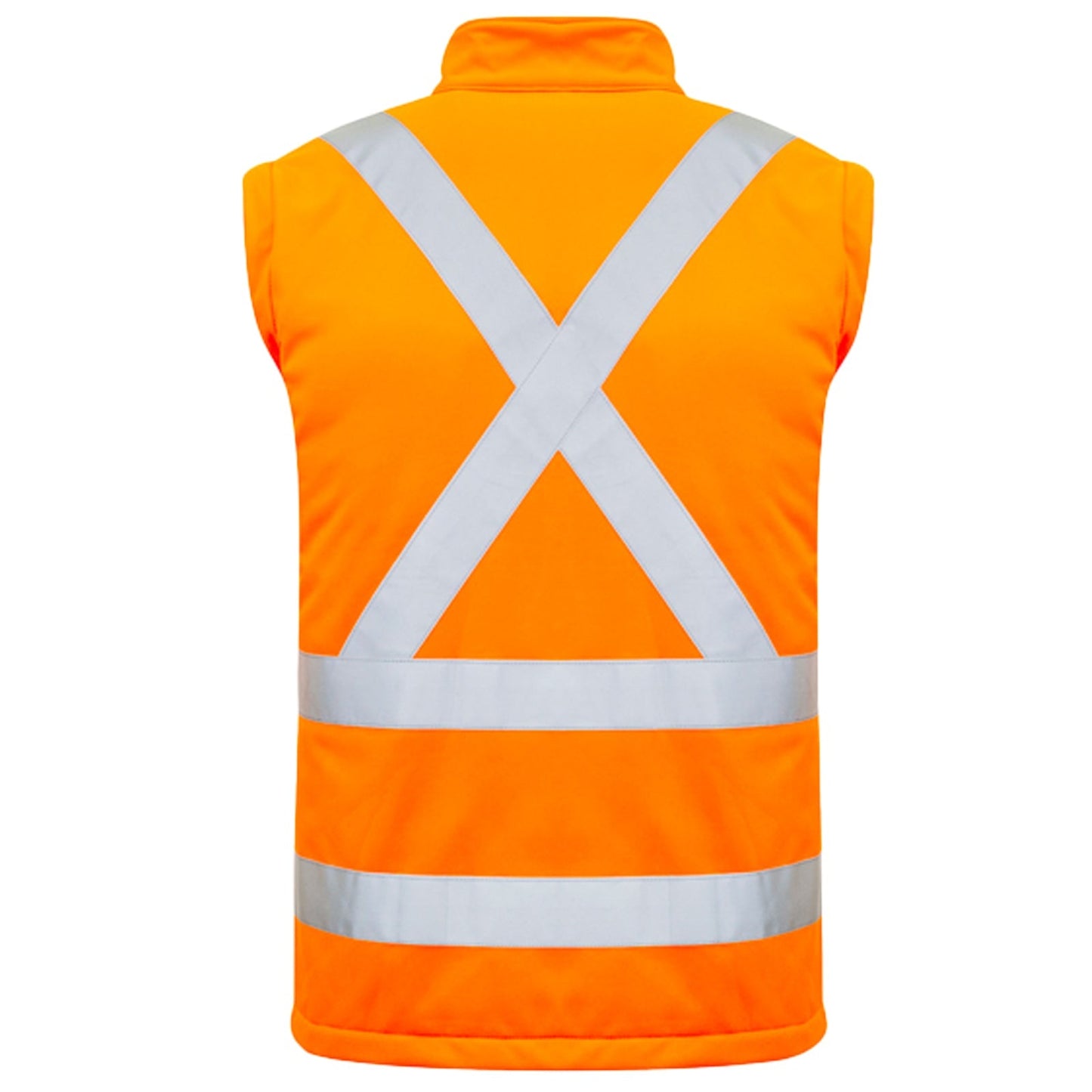 Unisex Hi - Vis 2 - in - 1 Softshell Jacket – X Back, Water Resistant, Zip - Off Sleeves - SunSafe Australia