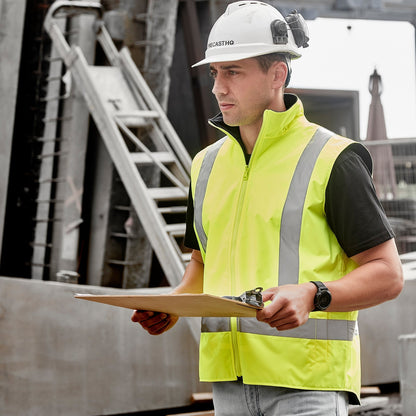 Unisex Hi Visibility Fleece Lined Waterproof Reversible Vest - SunSafe Australia