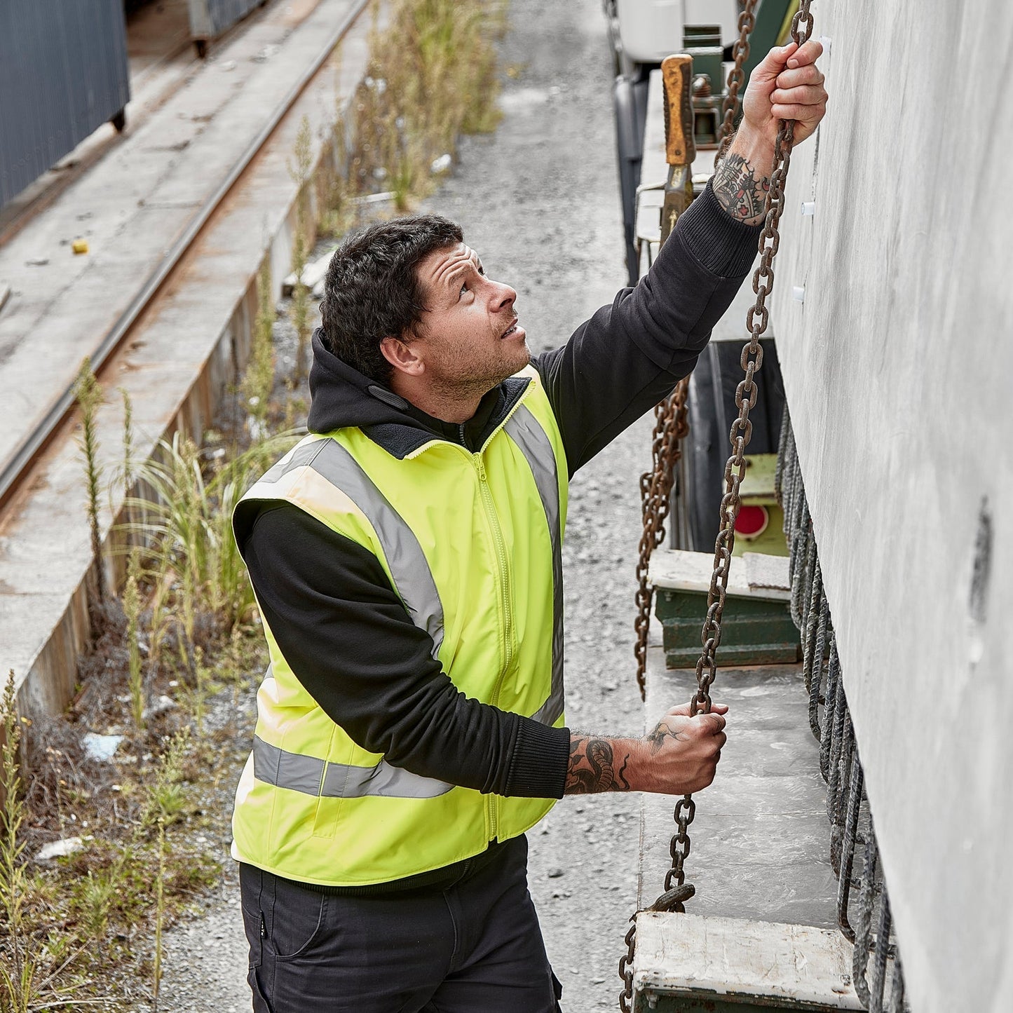 Unisex Hi Visibility Fleece Lined Waterproof Reversible Vest - SunSafe Australia