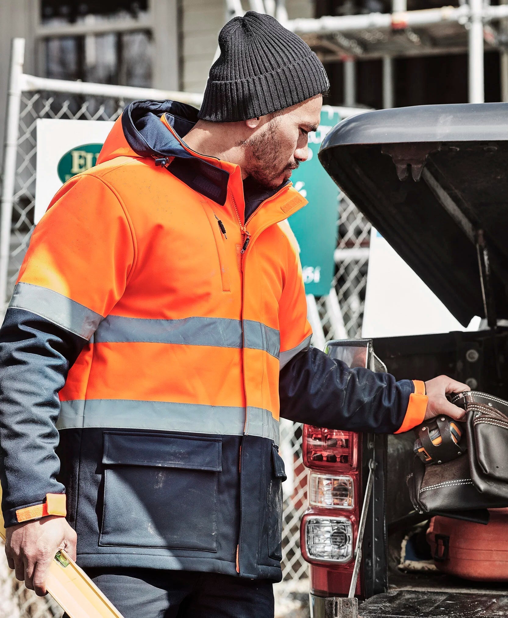 Unisex High Visibility Antarctic Softshell Taped Jacket ZJ553 - SunSafe Australia