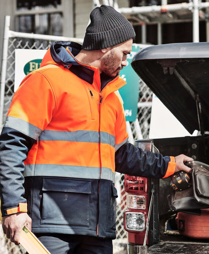 Unisex High Visibility Antarctic Softshell Taped Jacket ZJ553 - SunSafe Australia