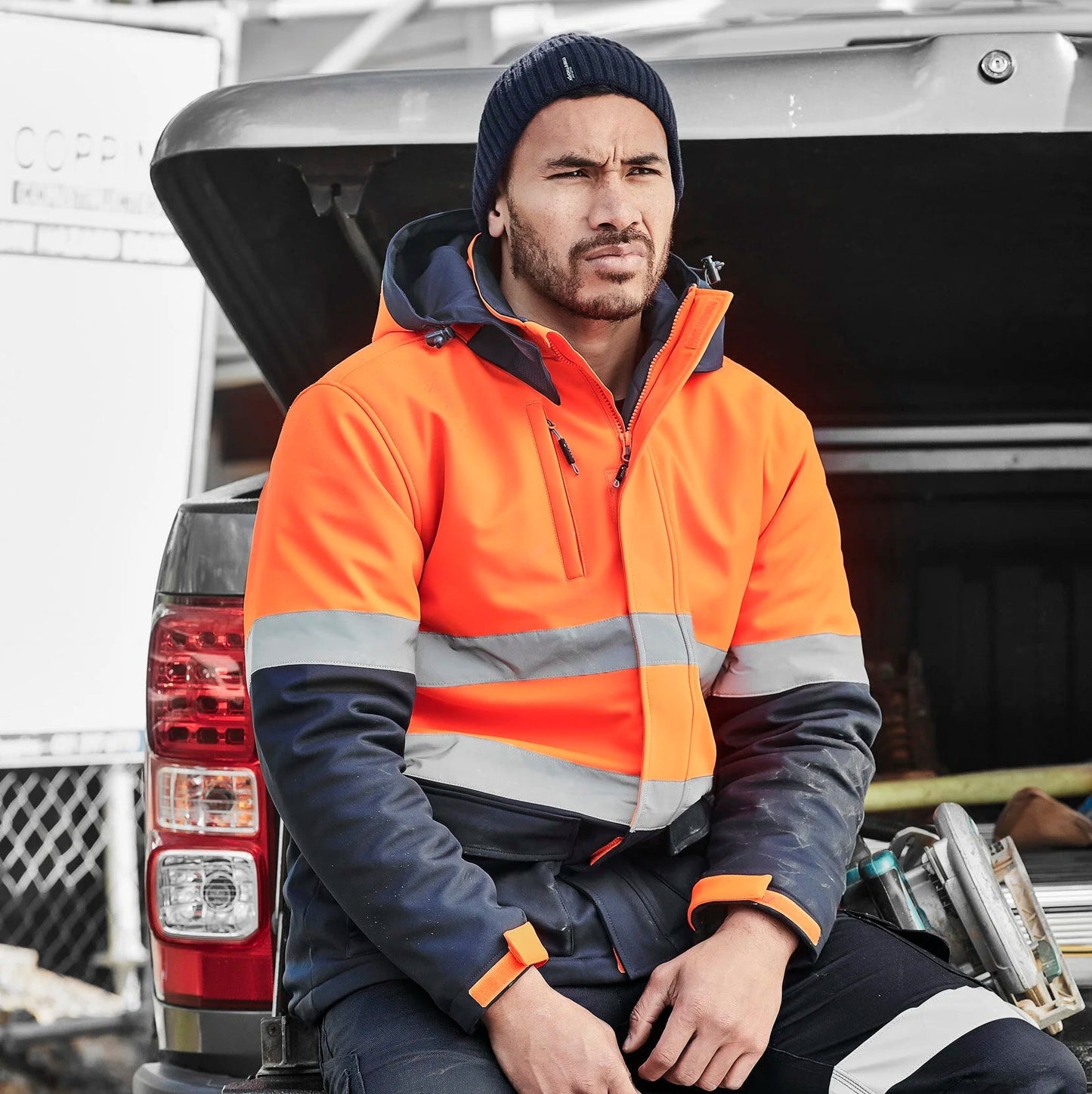 Unisex High Visibility Antarctic Softshell Taped Jacket ZJ553 - SunSafe Australia