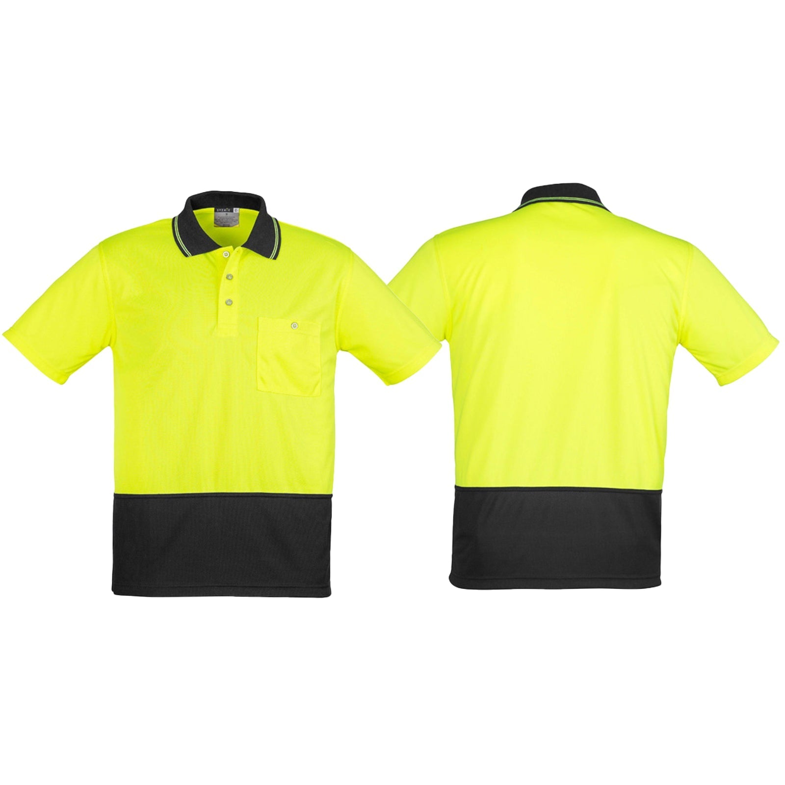 Unisex High Visibility Basic Budget Spliced Short Sleeve Polo ZH231 - SunSafe Australia