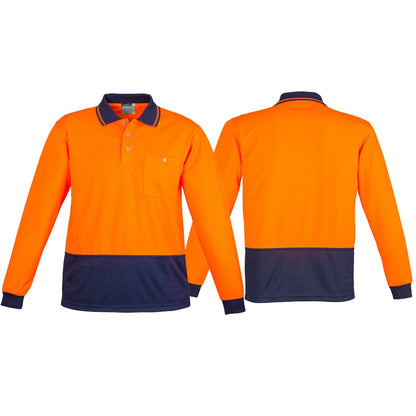 Unisex High Visibility Budget Basic Spliced Long Sleeve Polo ZH232 - SunSafe Australia