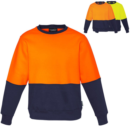 Unisex High Visibility Crew Sweatshirt UPF 50+ - SunSafe Australia