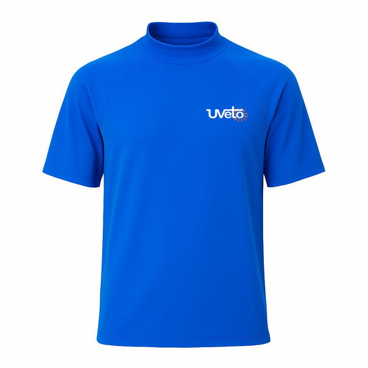 Unisex Royal Blue Rashie – Short Sleeve UPF 50+ (Made in Australia) – Large - SunSafe Australia
