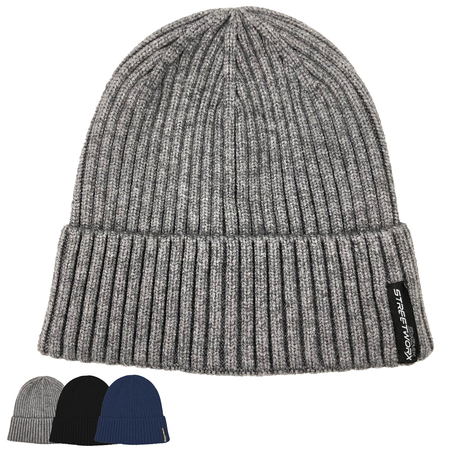 Syzmik Unisex Streetworx Beanie ZMBEAN in Grey
