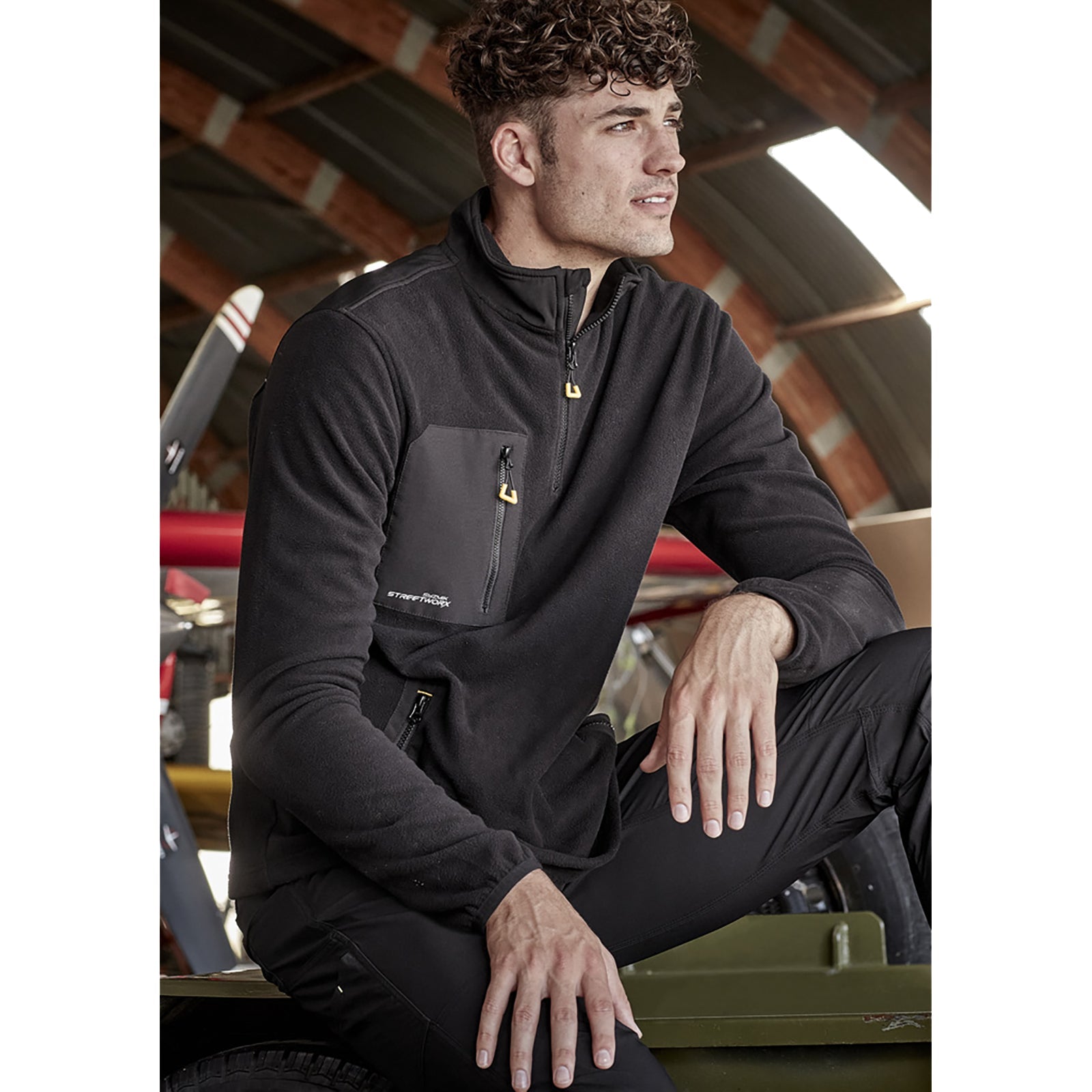 Unisex Streetworx Lightweight 1/4 Zip Polar Fleece UPF 50+ - SunSafe Australia