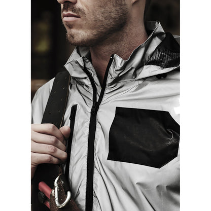 Unisex Streetworx Reflective Waterproof Jacket – 10,000mm Hi - Vis Safety Shell - SunSafe Australia