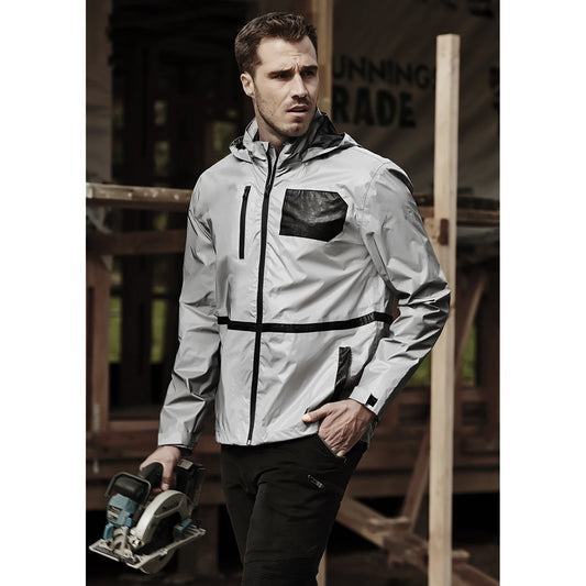 Unisex Streetworx Reflective Waterproof Jacket – 10,000mm Hi - Vis Safety Shell - SunSafe Australia