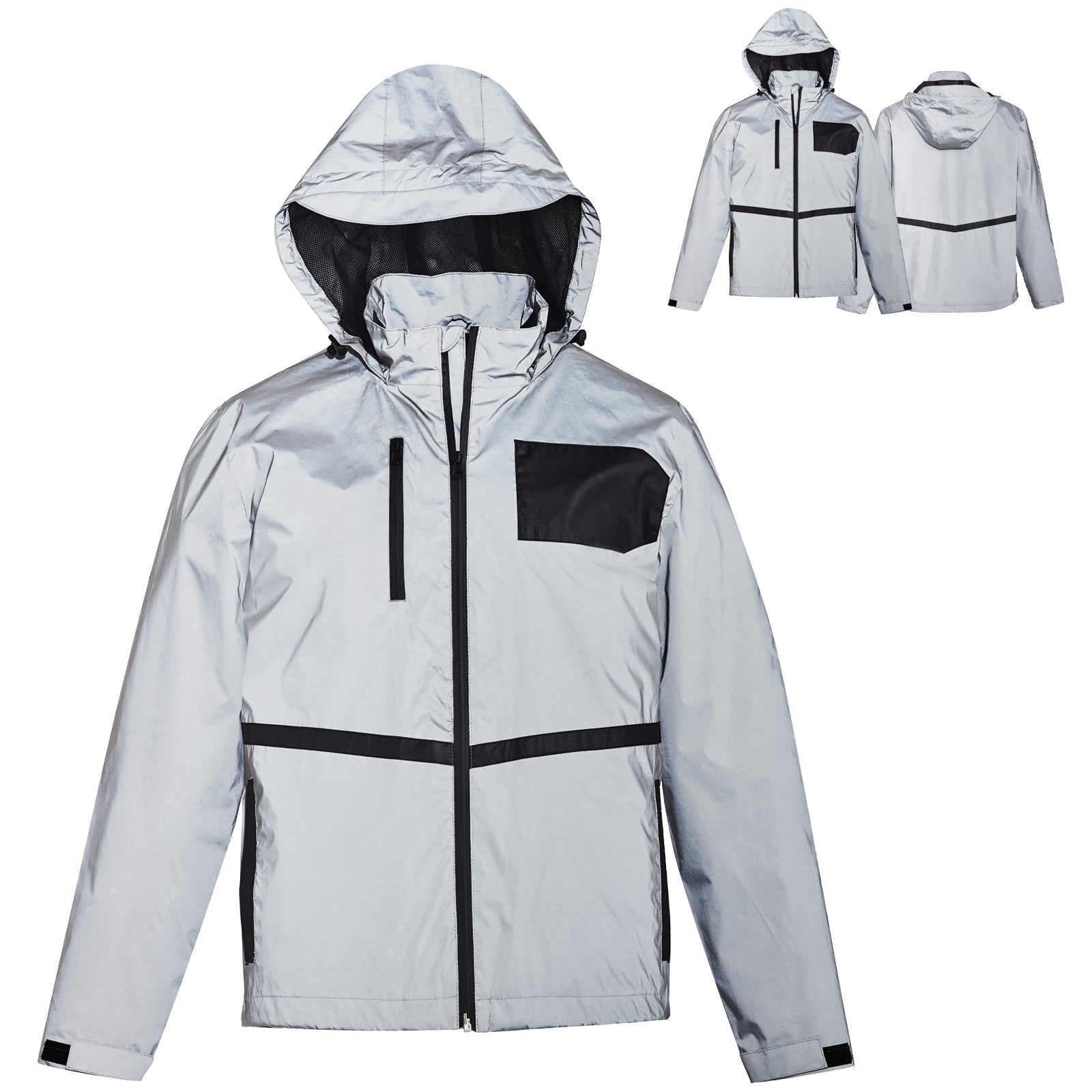 Unisex Streetworx Reflective Waterproof Jacket – 10,000mm Hi - Vis Safety Shell - SunSafe Australia