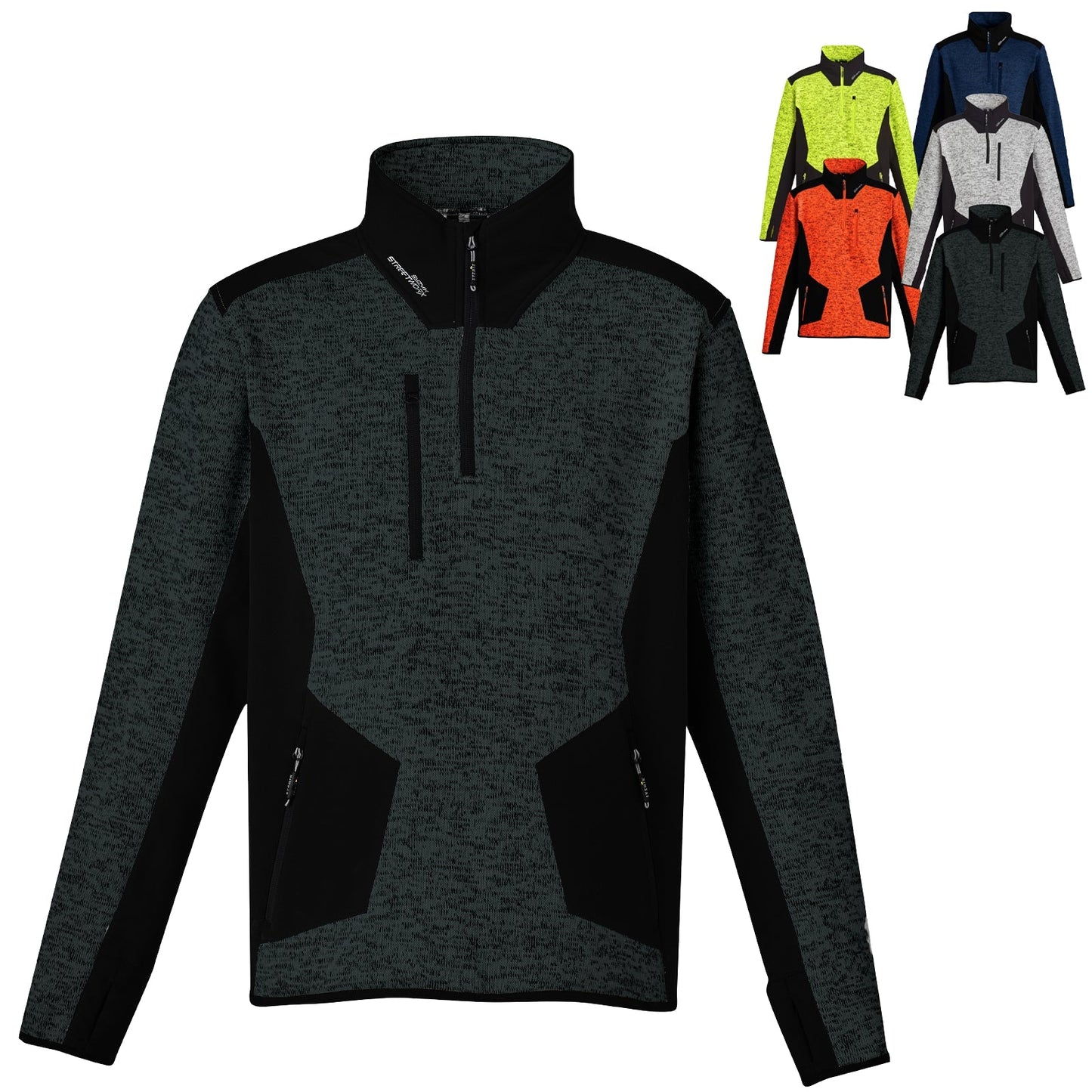 Unisex Streetworx Reinforced 1/4 Zip Fleece Pullover – UPF 50+ Work Jumper - SunSafe Australia