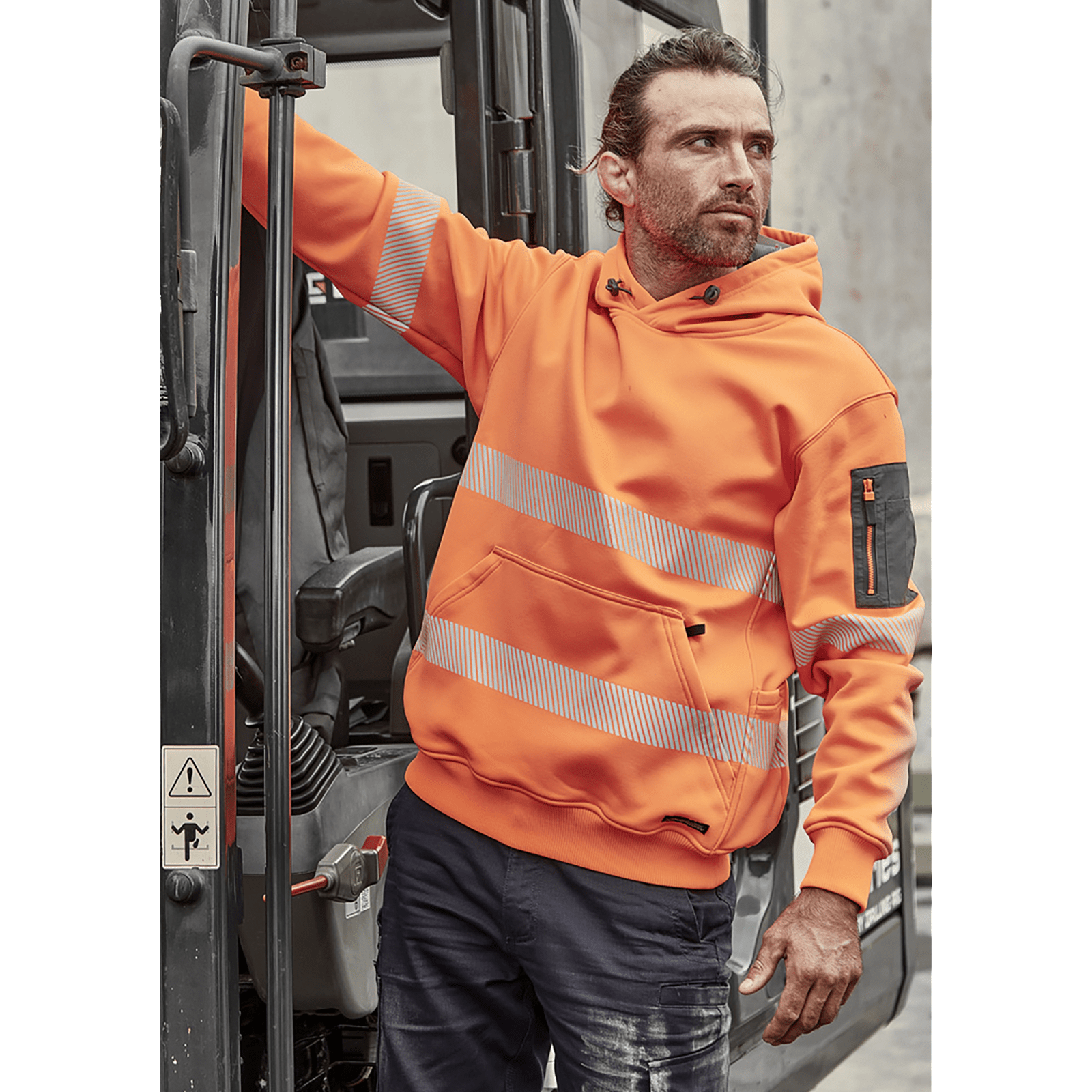 Unisex Streetworx Water Resistant Fleece Hoodie with Segmented Tape 320gsm - SunSafe Australia