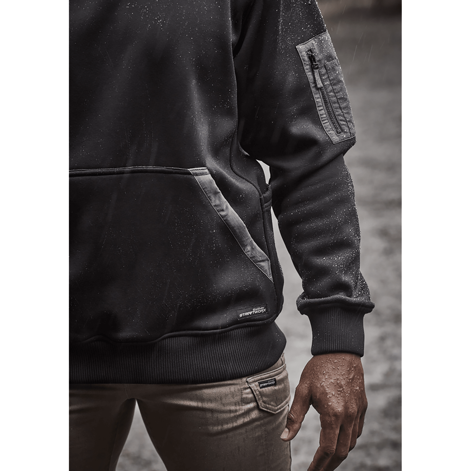Unisex Streetworx Water Resistant Hoodie UPF 50+ – Fleece Work Hoodie - SunSafe Australia
