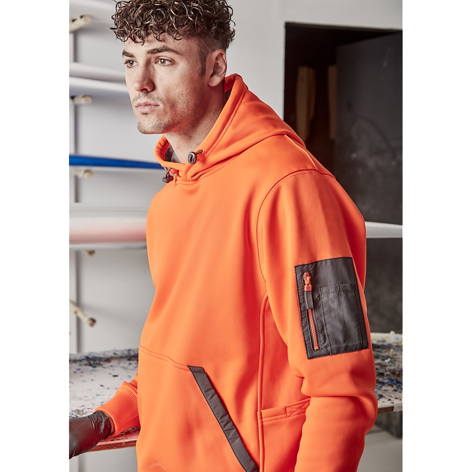 Unisex Streetworx Water Resistant Hoodie UPF 50+ – Fleece Work Hoodie - SunSafe Australia