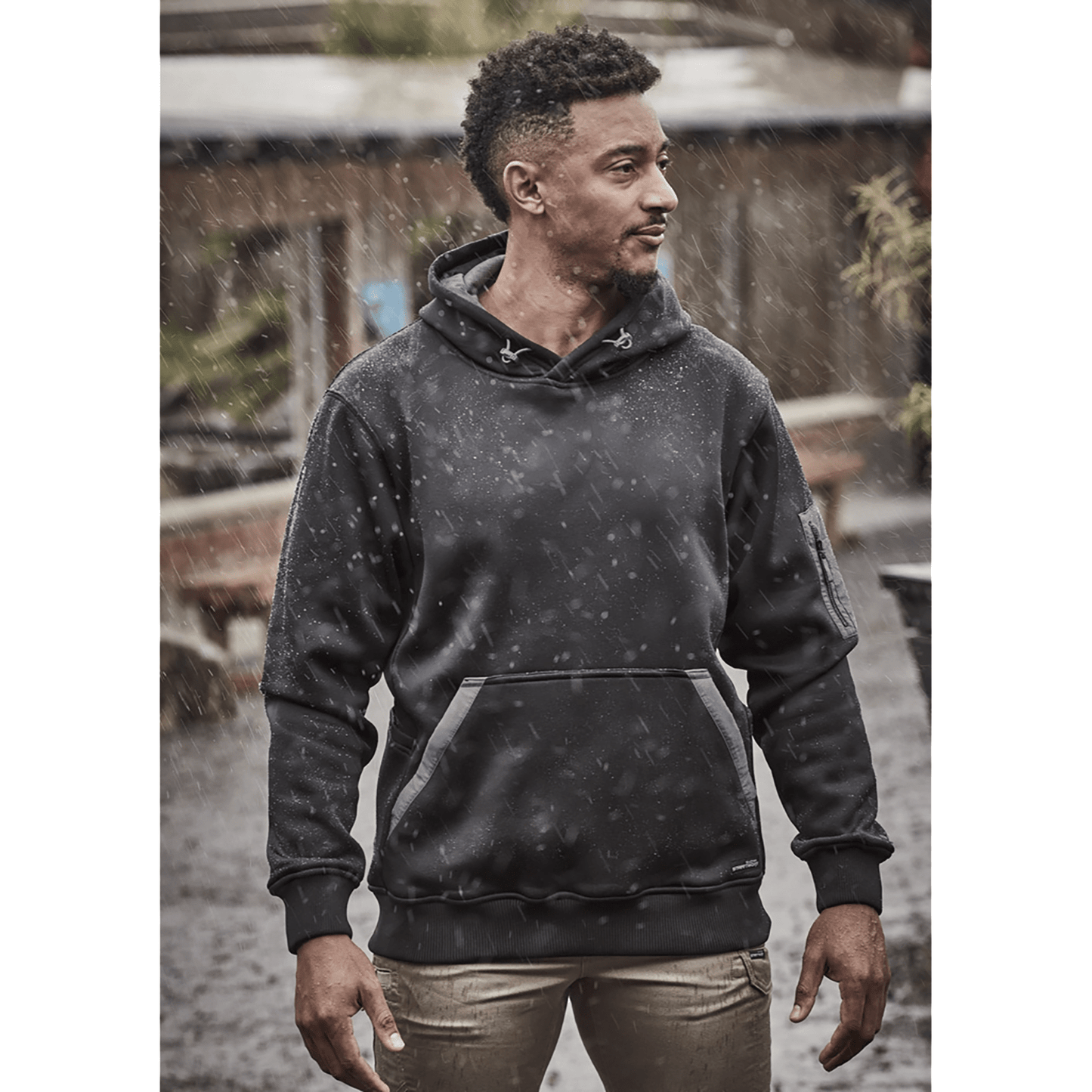 Unisex Streetworx Water Resistant Hoodie UPF 50+ – Fleece Work Hoodie - SunSafe Australia