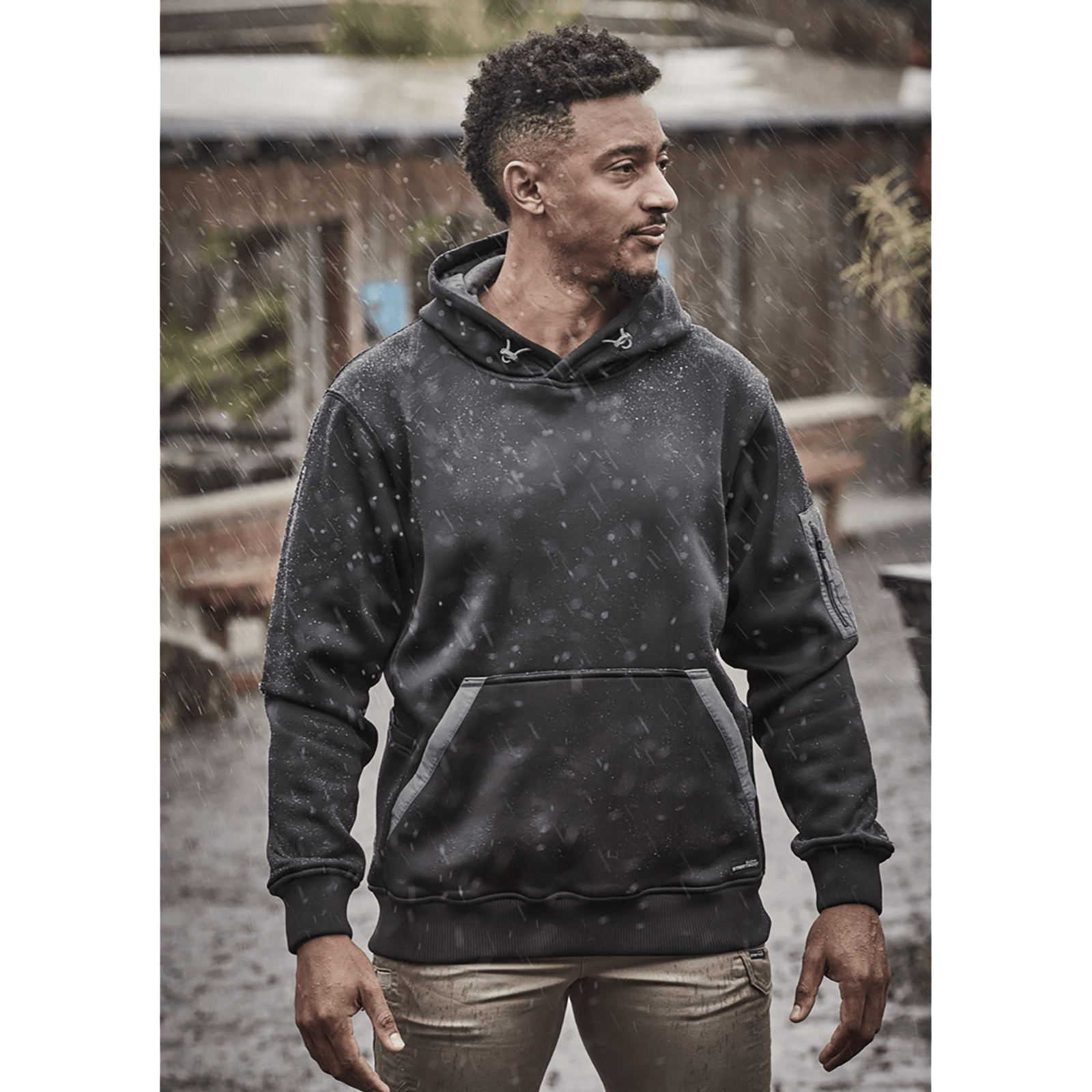 Unisex Streetworx Water Resistant Hoodie UPF 50+ – Fleece Work Hoodie - SunSafe Australia