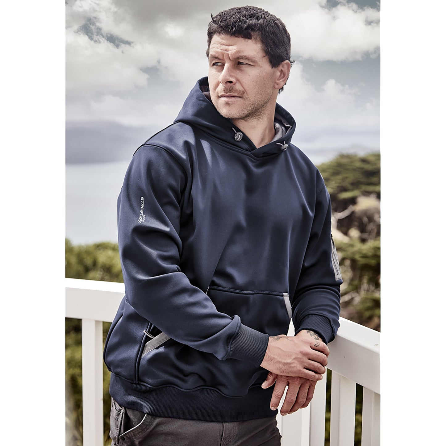 Unisex Streetworx Water Resistant Hoodie UPF 50+ – Fleece Work Hoodie - SunSafe Australia