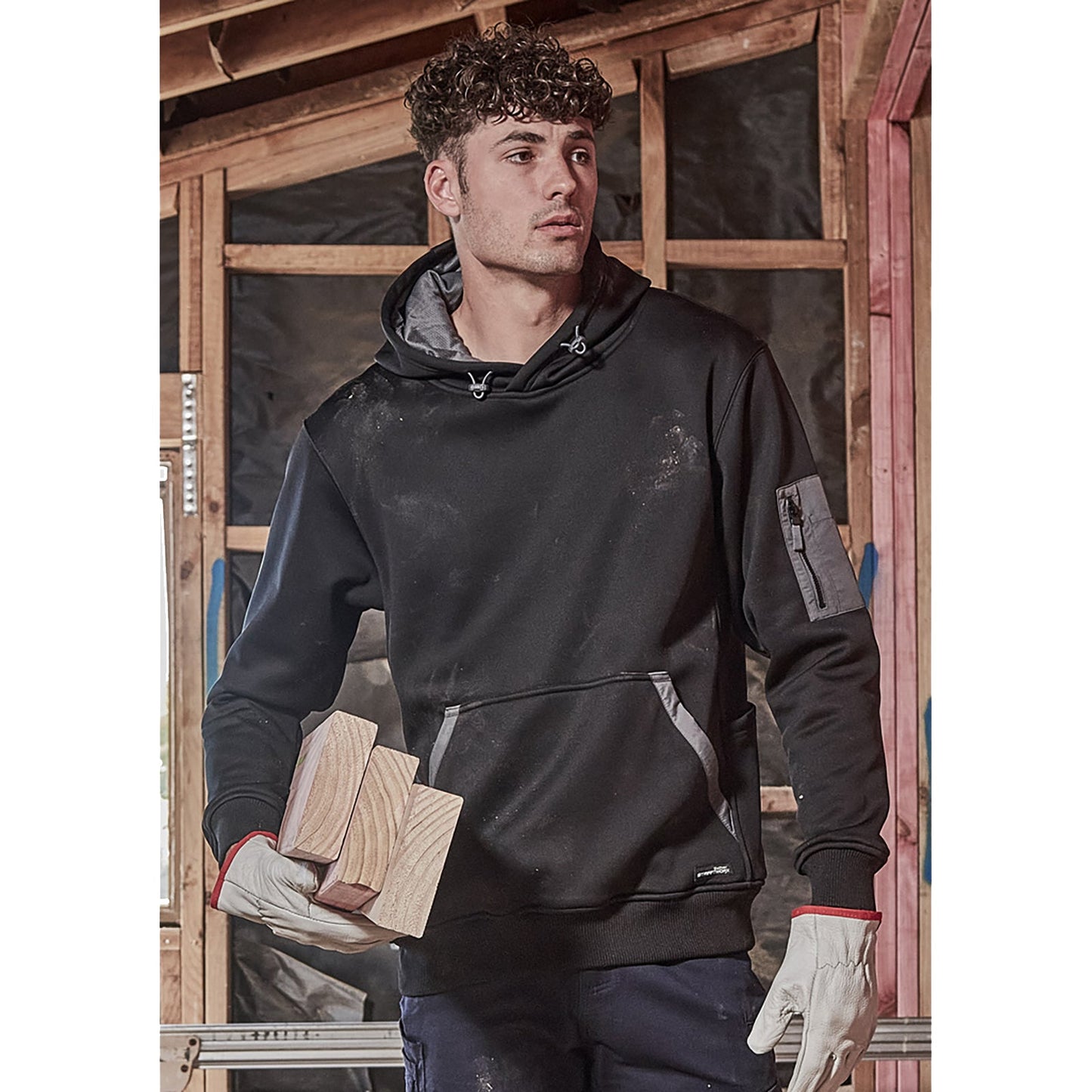 Unisex Streetworx Water Resistant Hoodie UPF 50+ – Fleece Work Hoodie - SunSafe Australia