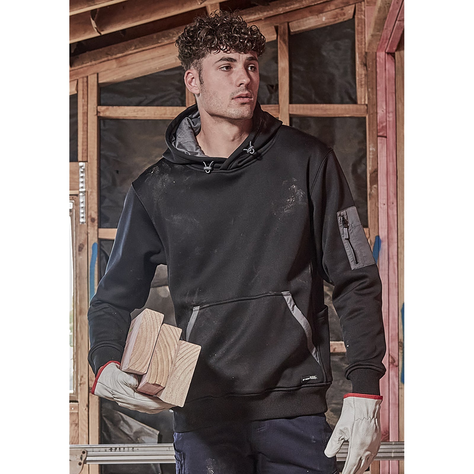 Unisex Streetworx Water Resistant Hoodie UPF 50+ – Fleece Work Hoodie - SunSafe Australia