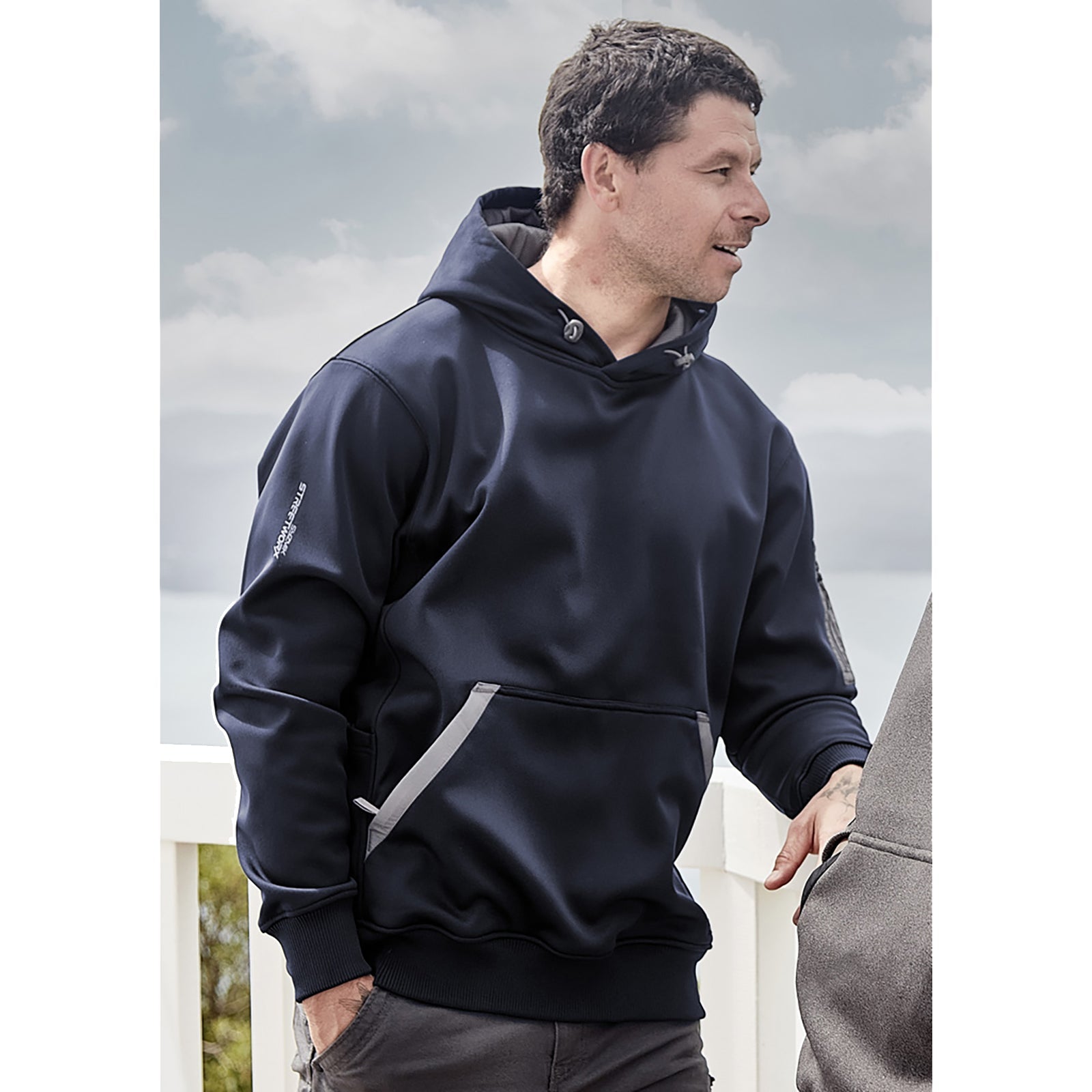 Unisex Streetworx Water Resistant Hoodie UPF 50+ – Fleece Work Hoodie - SunSafe Australia