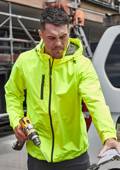 Unisex Super Light Packable Rain Jacket ZJ260 in Yellow