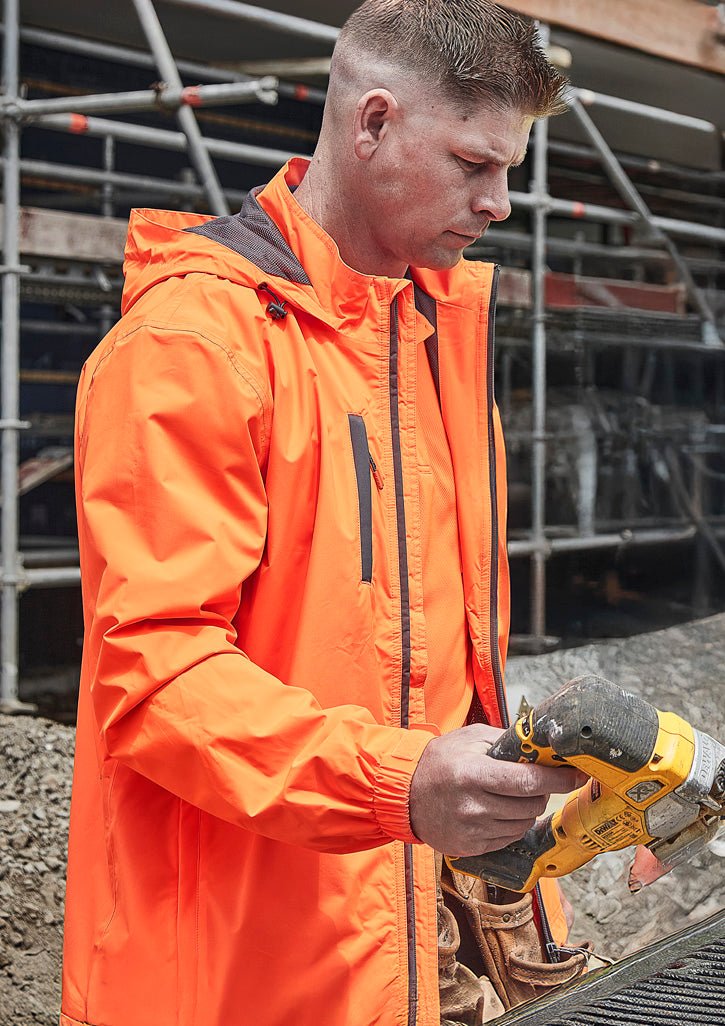 Unisex Super Light Packable Rain Jacket ZJ260 in Orange